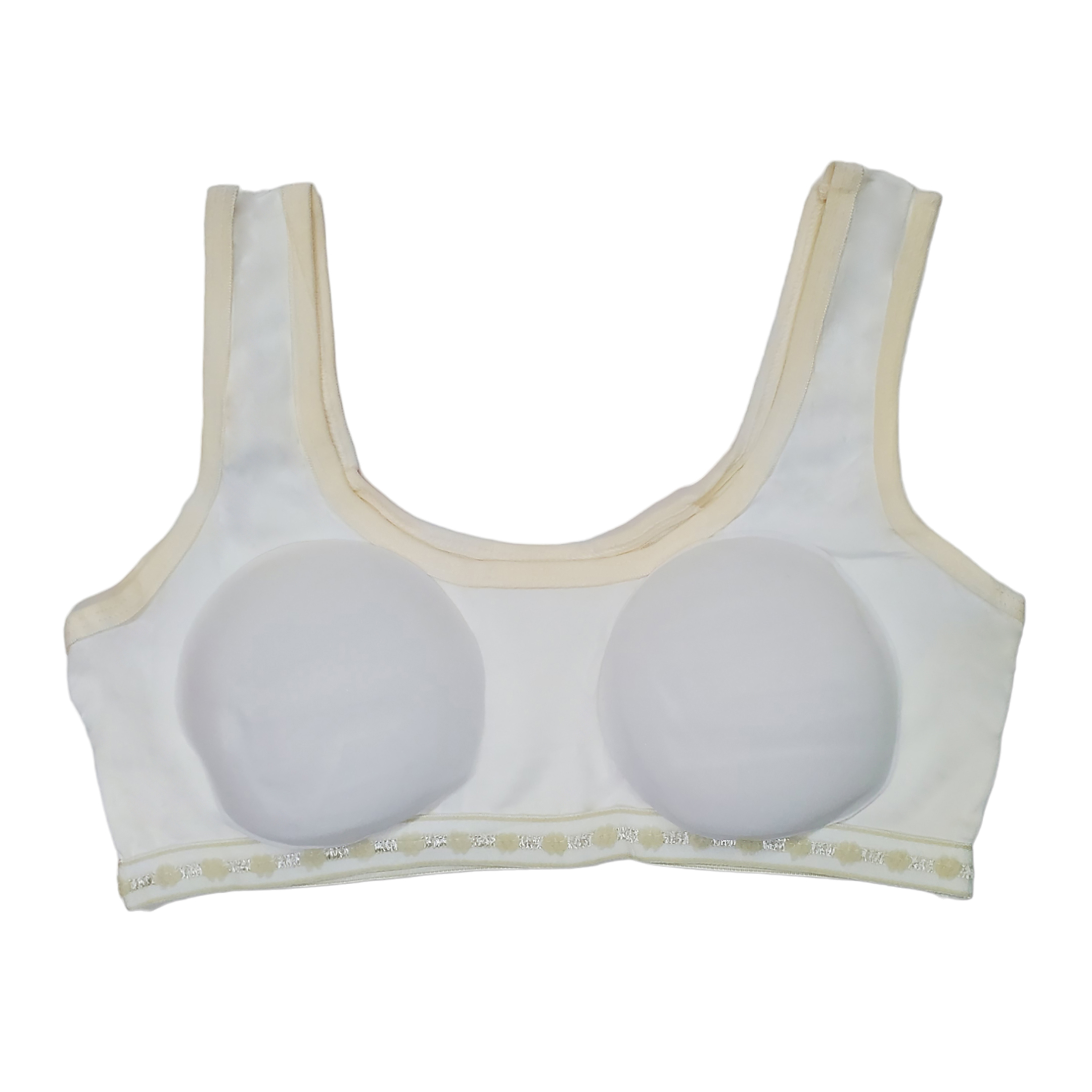 Corpiño Top Tirante Ancho Estampado Bicolor Para Niña 3pz.