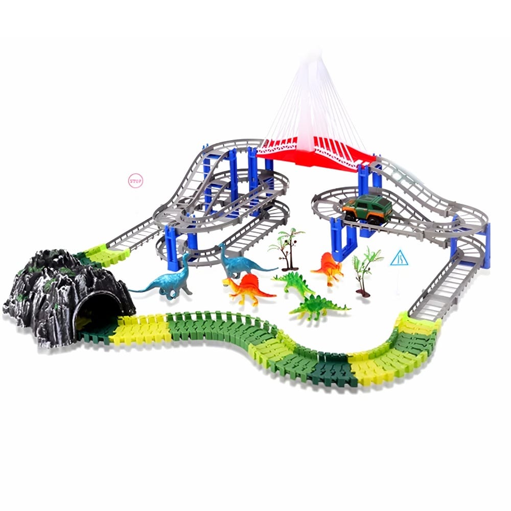 Pista Carreras Juguetes Niños 2 Coches Sonido Y Luz 167pcs