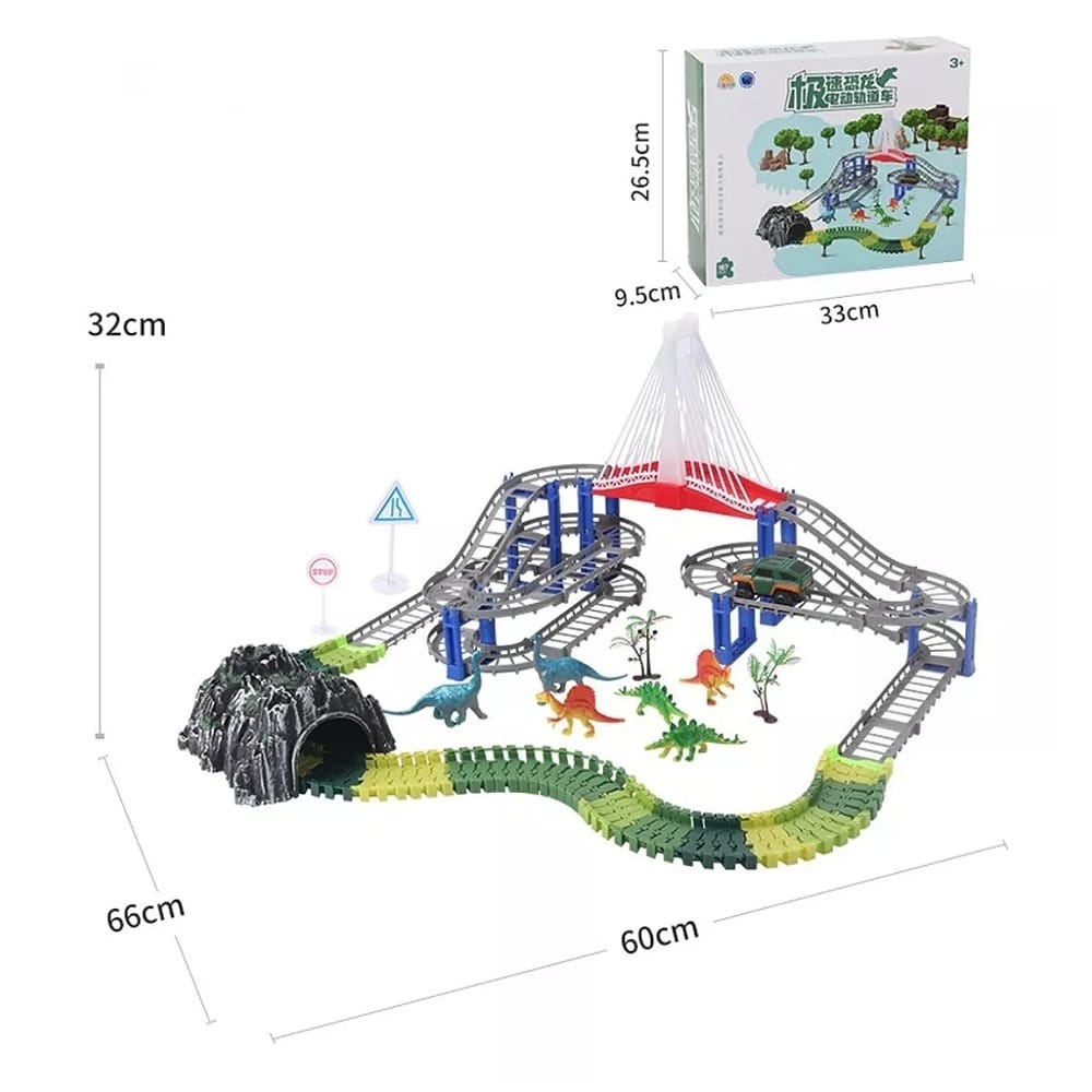Pista Carreras Juguetes Niños 2 Coches Sonido Y Luz 167pcs
