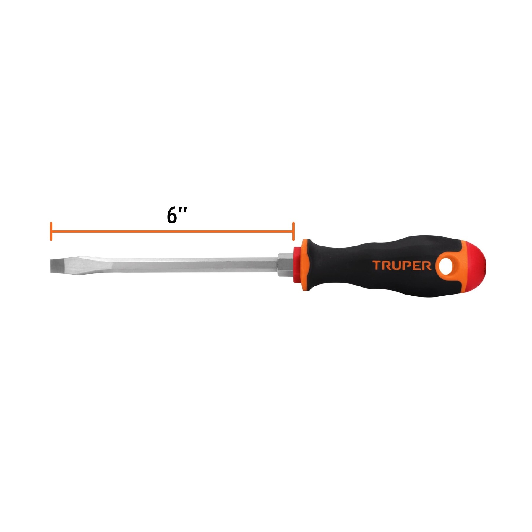 DESARMADOR PLANO 5/16" X 6" MANGO COMFORT GRIP, TRUPER 14006