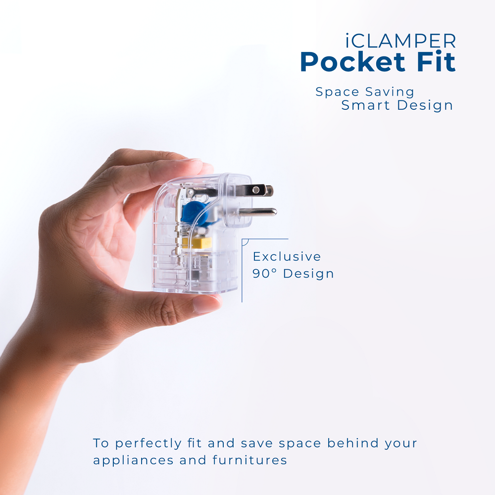 Supresor Picos Eléctricos Protector Rayo Iclamper Pocket Fit Transparente