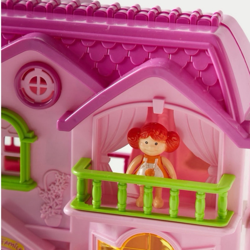 Casa De Muñecas Musical Con Luces 22 Accesorios Funny Hause