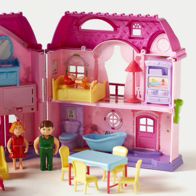 Casa De Muñecas Musical Con Luces 22 Accesorios Funny Hause