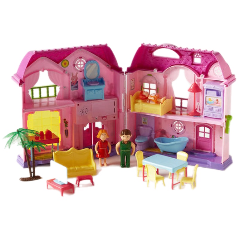 Casa De Muñecas Musical Con Luces 22 Accesorios Funny Hause