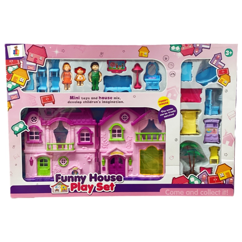 Casa De Muñecas Musical Con Luces 22 Accesorios Funny Hause