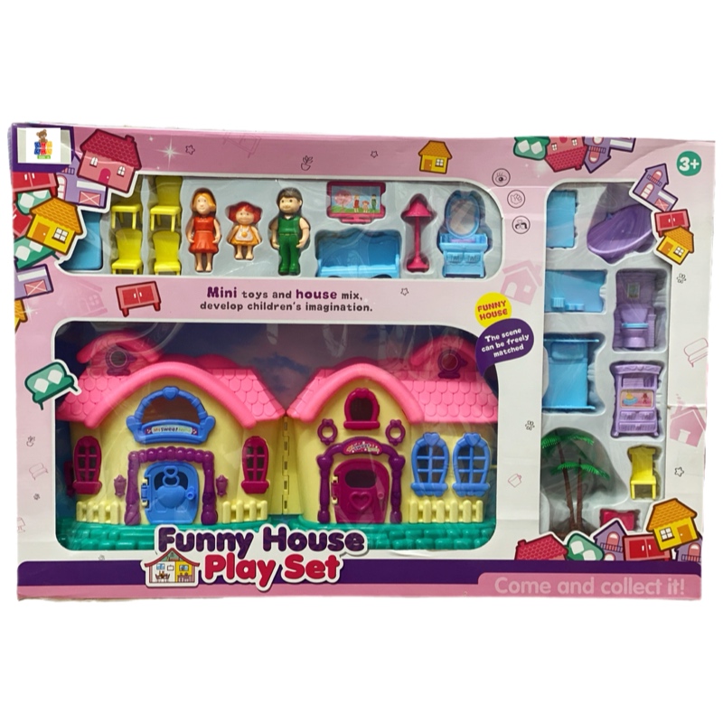 Casa De Muñecas Musical Con Luces 22 Accesorios Funny Hause