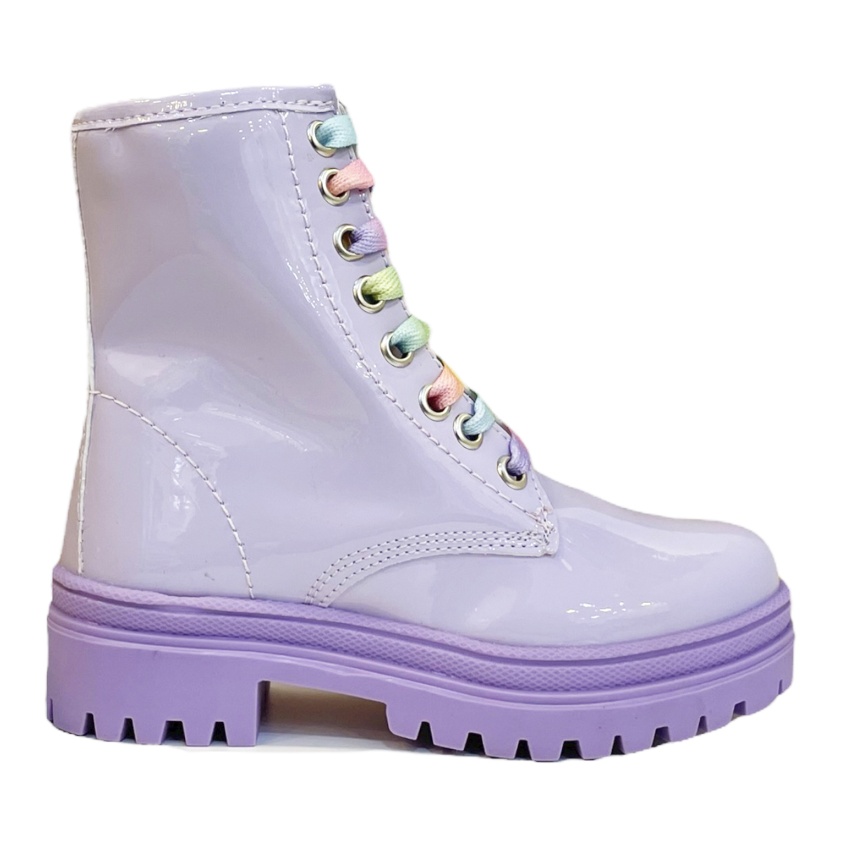 Botas Para Niña Charol Lila 18-21.5 M.19i193 Blasito