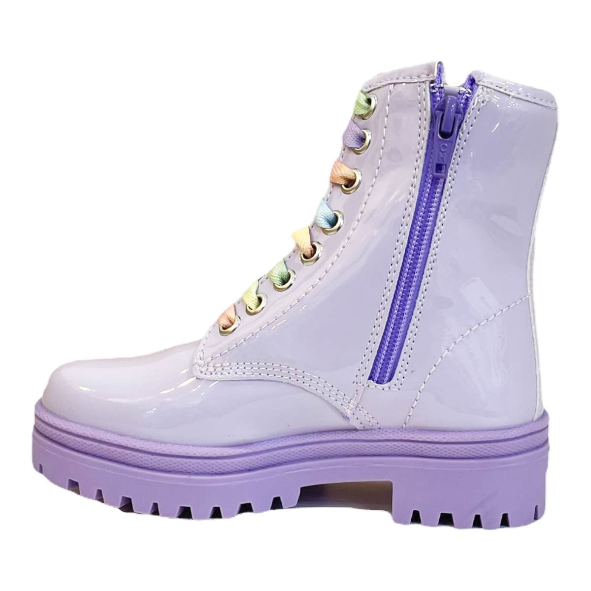 Botas Para Niña Charol Lila 18-21.5 M.19i193 Blasito