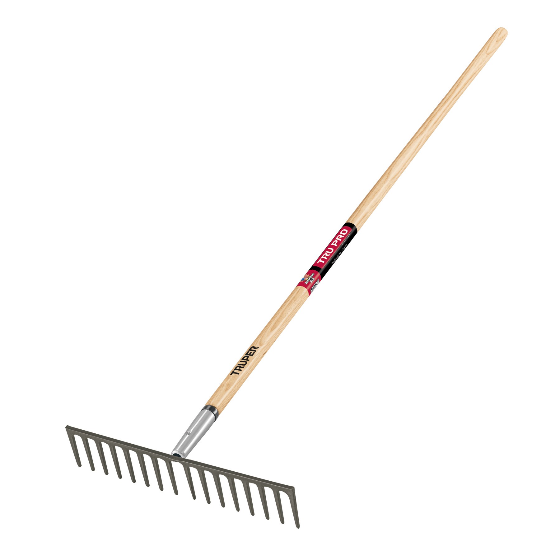 RASTRILLO RECTO REFORZADO, 16 DIENTES, MANGO DE 60", TRUPER 17888