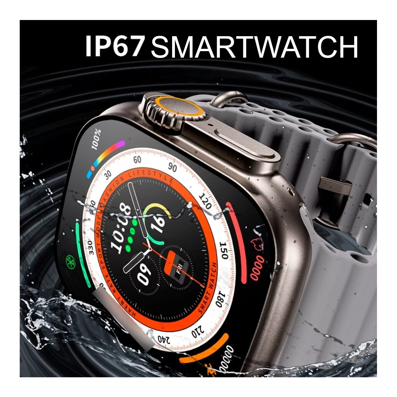 Reloj Inteligente Unisex Color Negro Compatible con iOS- Android/ Smartwatch Serie 28 Ultra Bluetooth 4.0 Para Hombre y Mujer Deportivo 