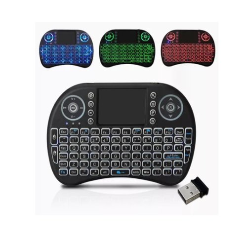 Mini teclado inalámbrico Touchpad en español con luz LED 2.4 GHz