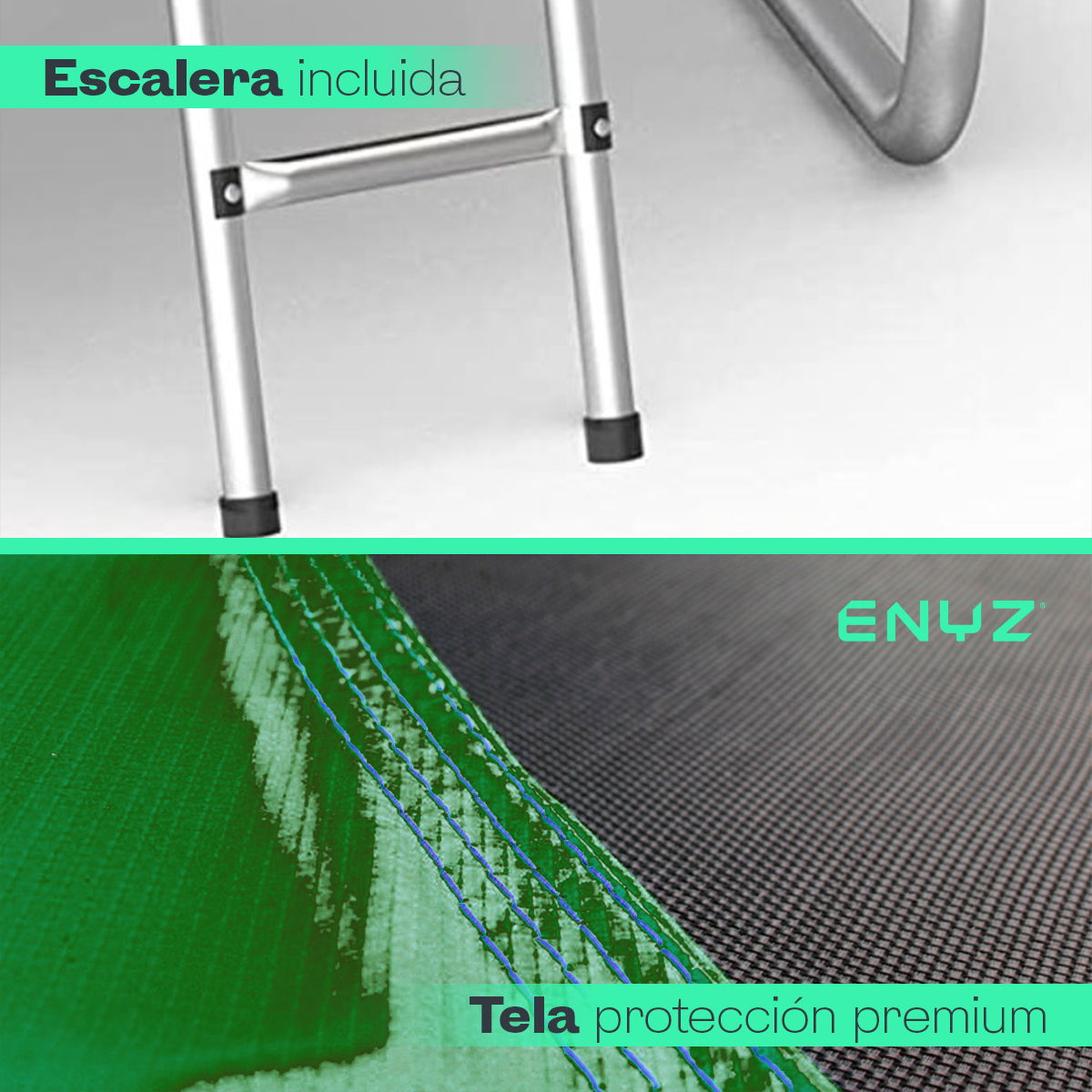 Trampolín Brincolín Premium 8 ft 2.43m Con Luces LED Tubular Reforzado Uso Rudo Jardín exteriores, restaurantes y negocios Tumbling Trampoline Outdoor Indoor