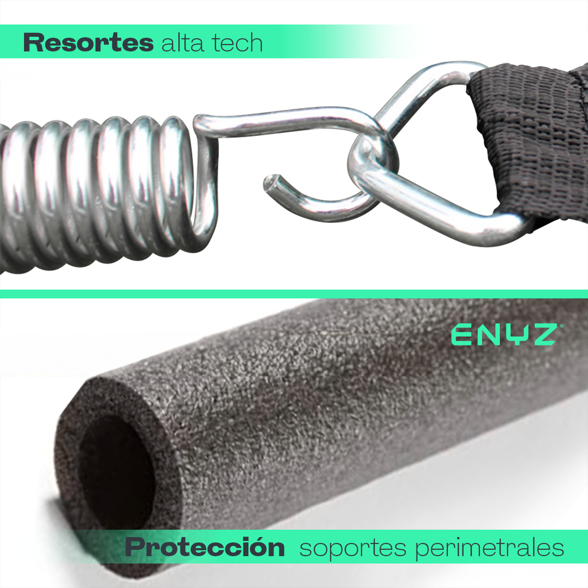 Trampolín Brincolín Premium 8 ft 2.43m Con Luces LED Tubular Reforzado Uso Rudo Jardín exteriores, restaurantes y negocios Tumbling Trampoline Outdoor Indoor