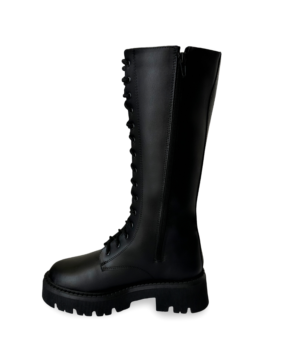 Bota Alta combat abajo de la rodilla, para mujer