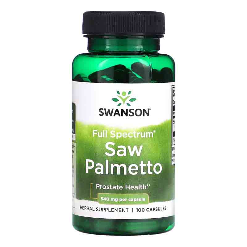 Saw Palmetto 540mg 100 capsulas Swanson Ayuda a la Prostata