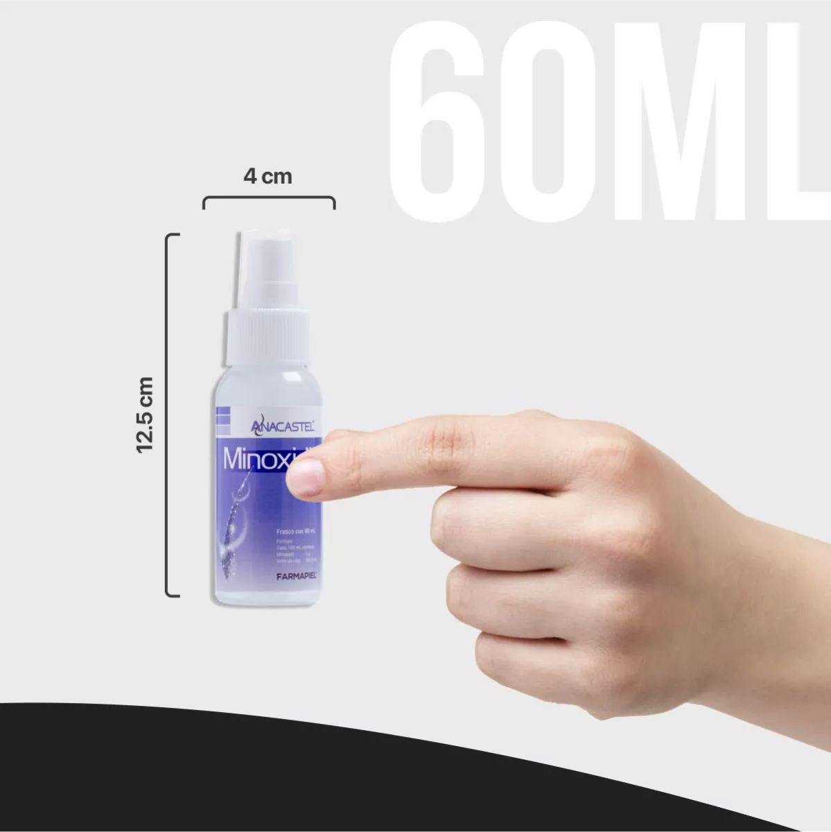 Spray Anacastel Minoxidil 5 POR CIENTO Solución Cabello Y Barba 60 Ml