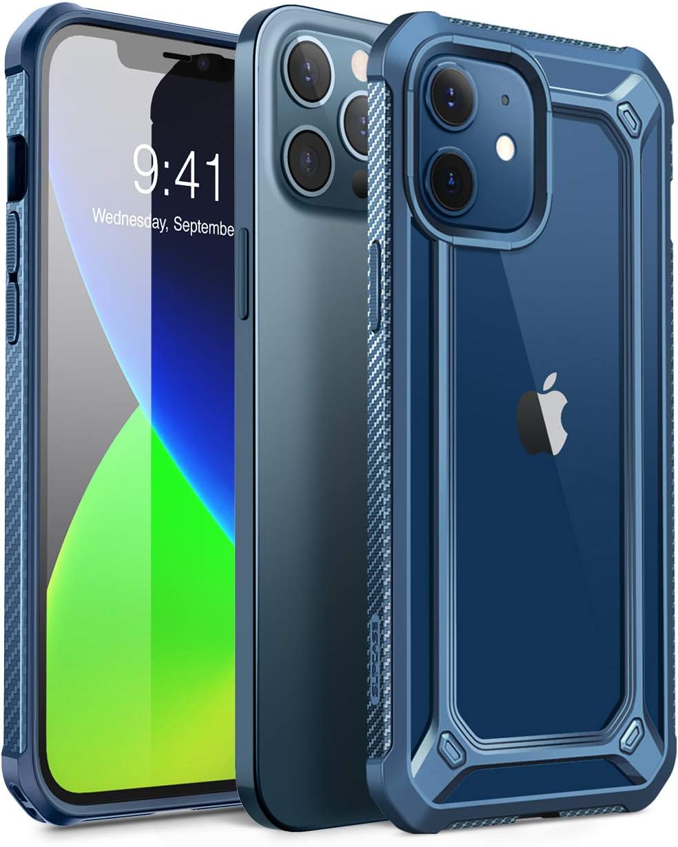 Funda SUPCASE Funda iPhone 12 iPhone 12 Pro 6.1 Pulgadas ad - Negro