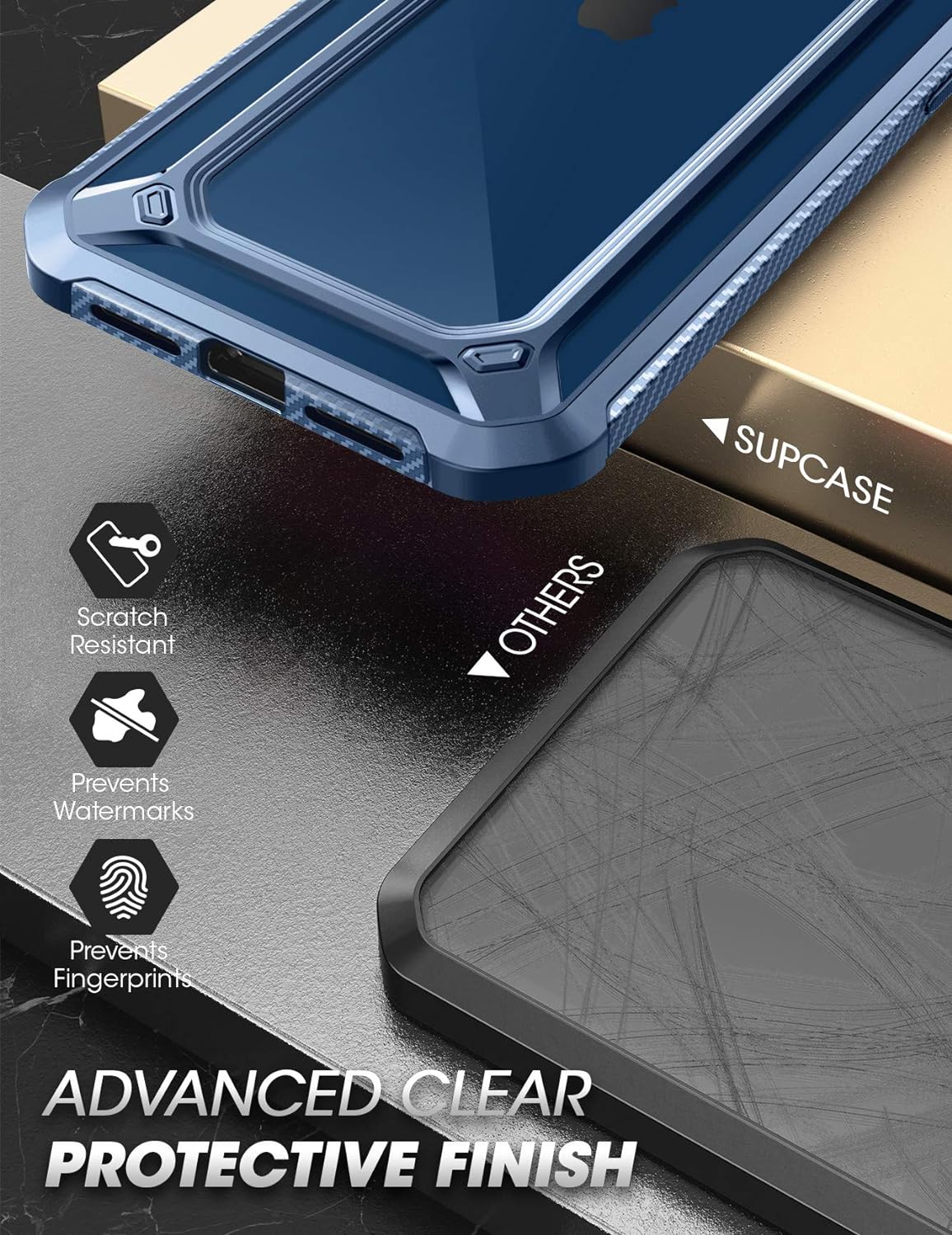 Funda SUPCASE Funda iPhone 12 iPhone 12 Pro 6.1 Pulgadas ad - Negro