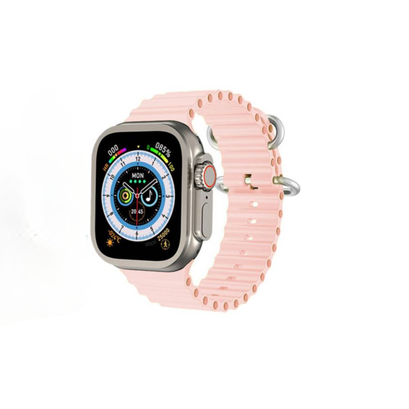 Reloj Inteligente Unisex Color Rosa, Compatible con iOS- Android/ Smarwatch Serie 28 Ultra Bluetooth 4.0 Para Hombre y Mujer Deportivo 