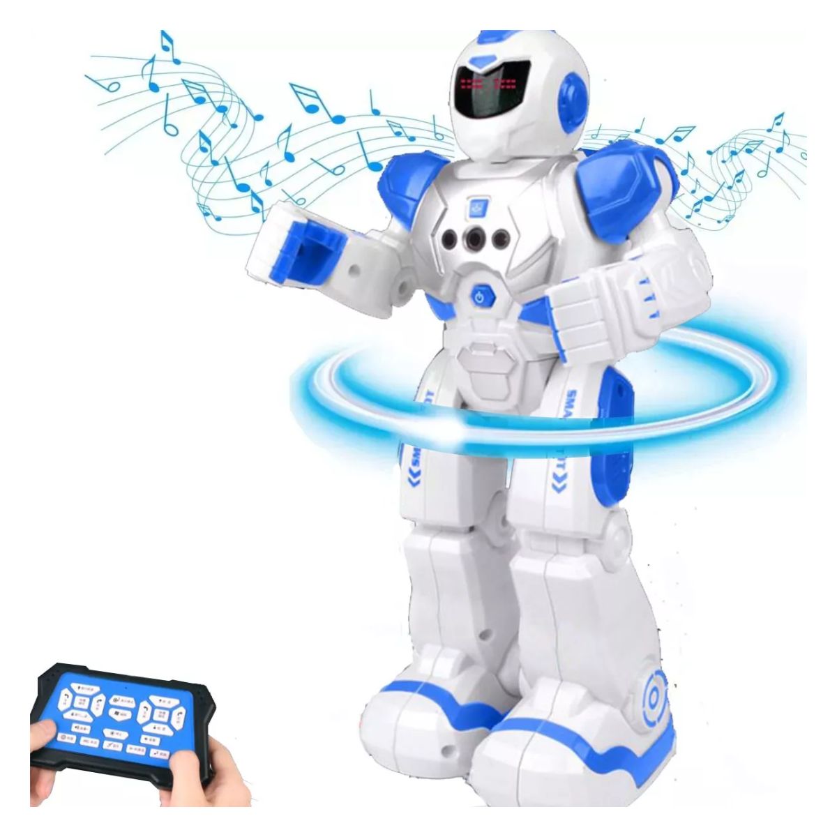 Robot Inteligente Emo Niños Juguete Electrónicos Didacticos Blanco/Azul