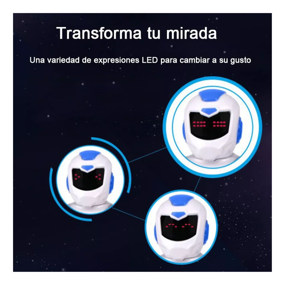 Robot Inteligente Emo Niños Juguete Electrónicos Didacticos Blanco/Azul