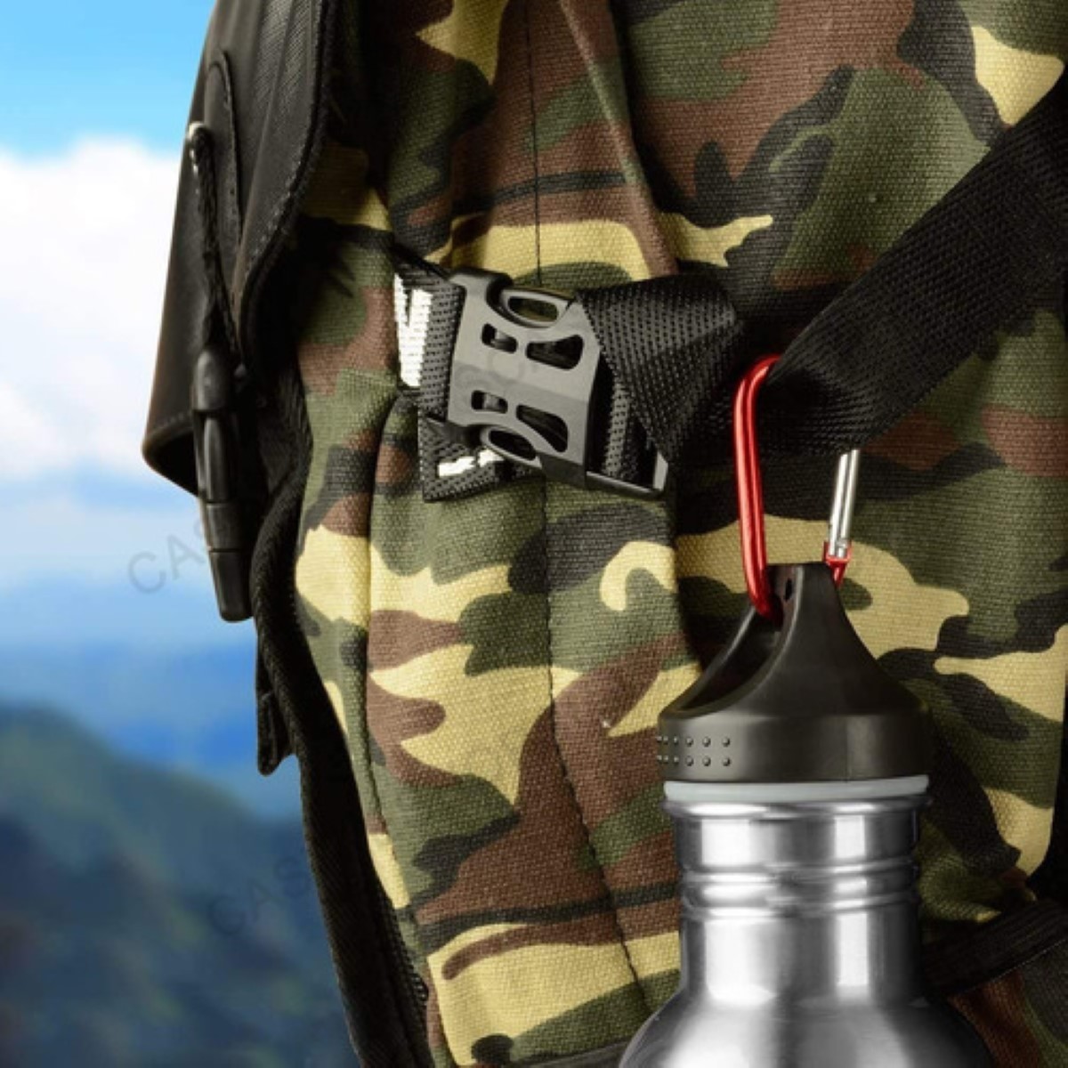 98 Arnés Para Llavero De Aluminio Mosquetón Gancho Kit gris multicolor 