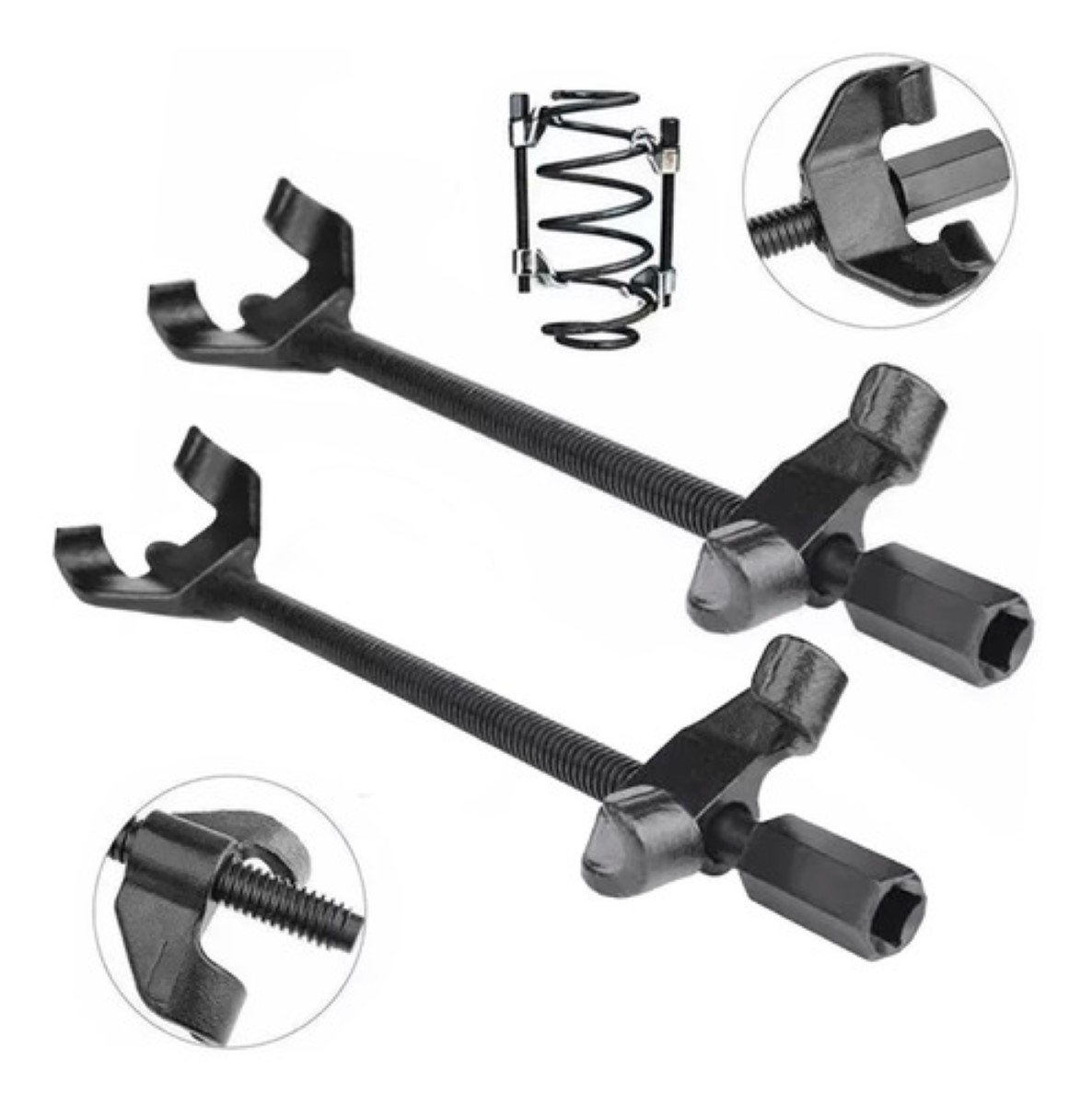 Herramienta Desmontaje Compresor Resorte Amortiguador 38cm 2ps Negrto