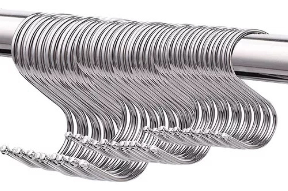 45 Ganchos Blister S Acero Inoxidable Tres Tamaños 6/9/12 Cm Plata 