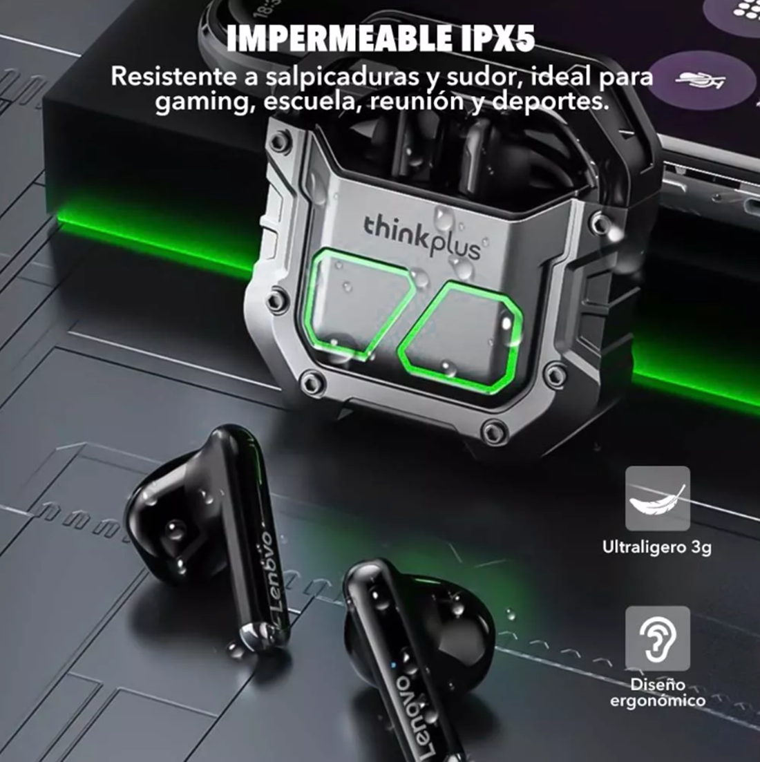 Audífonos Lenovo Thinkplus Xt81 Bluetooth 5.3