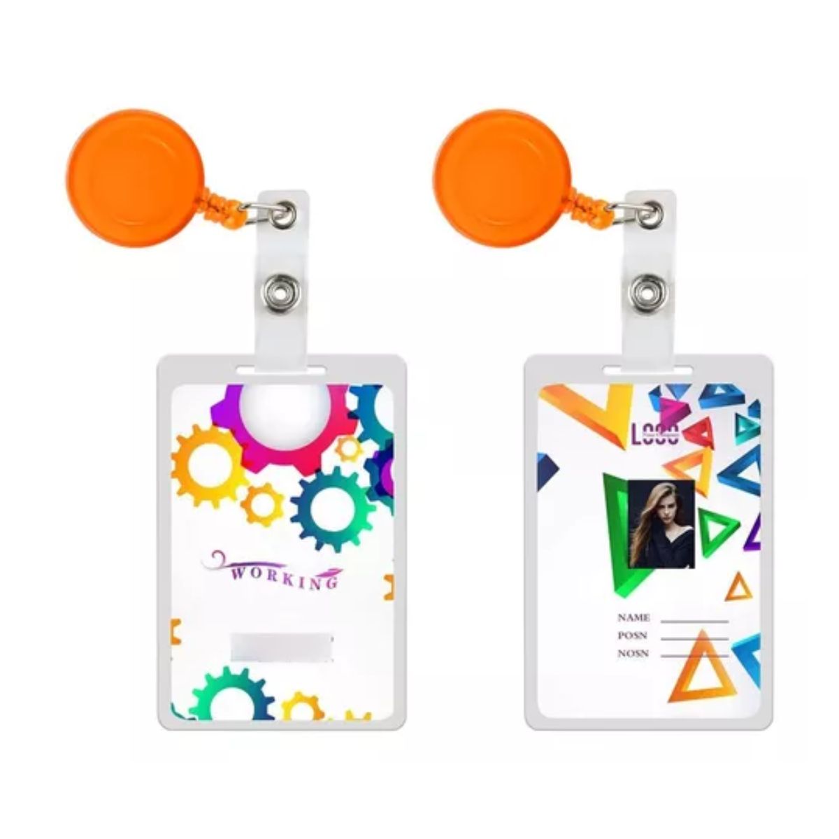 30 Pcs Porta Credenciales Gafetes Indentificacion Retractil Colores 