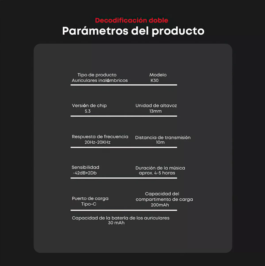 Audífonos K30 Inalámbrico Pc Movil Bonito