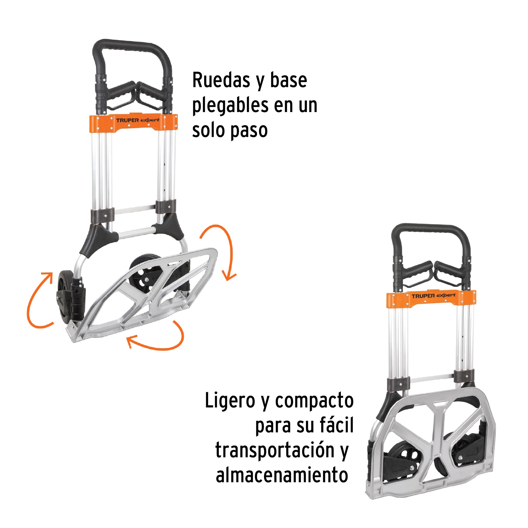 DIABLO DE CARGA, PLEGABLE, 200 KG, ALUMINIO, TRUPER EXPERT 14090