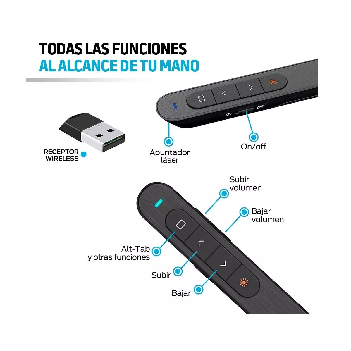 Apuntador Laser Presentador Inalambrico Usb Universal