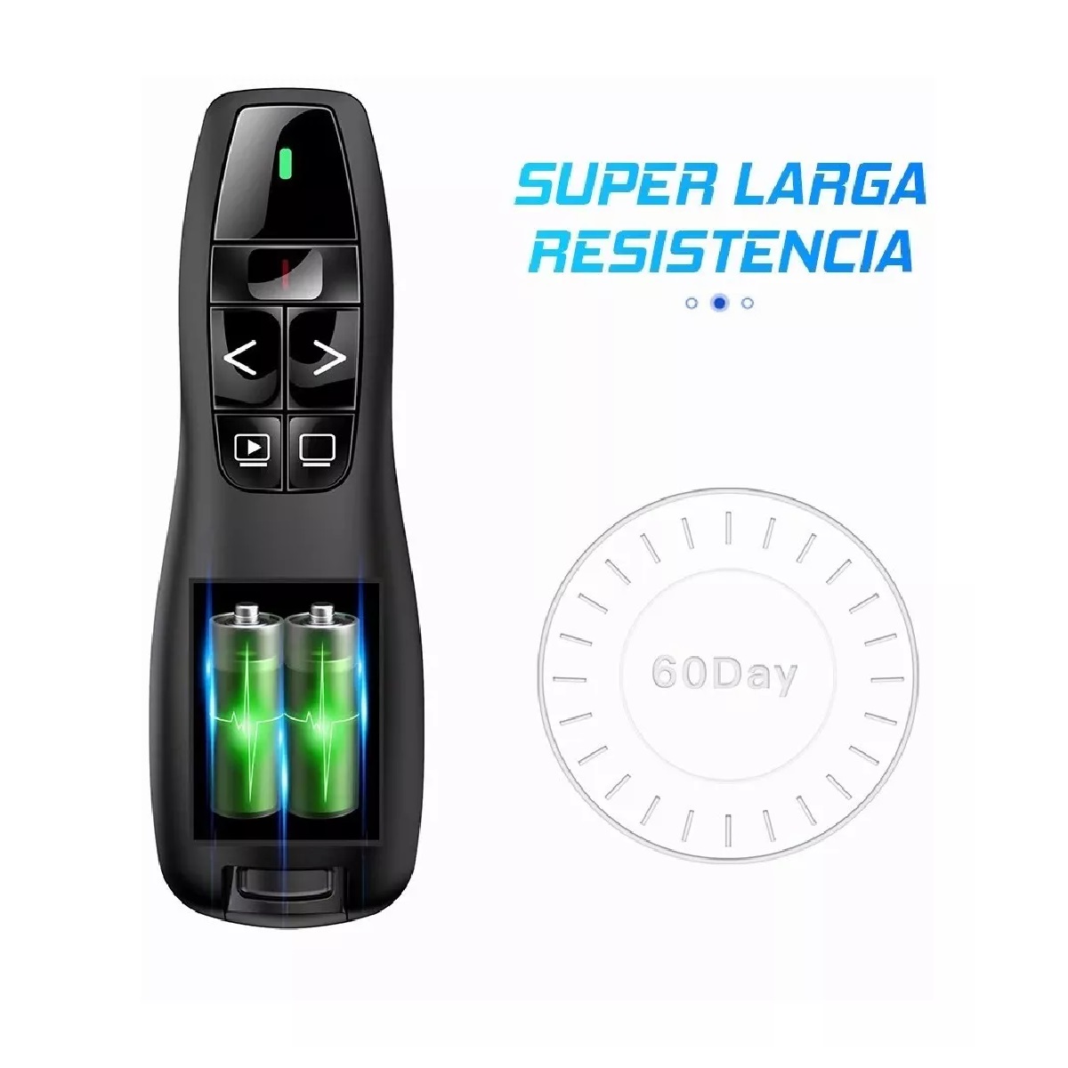 Apuntador Presentador Láser Inalámbrico Remota Con Usb Negro