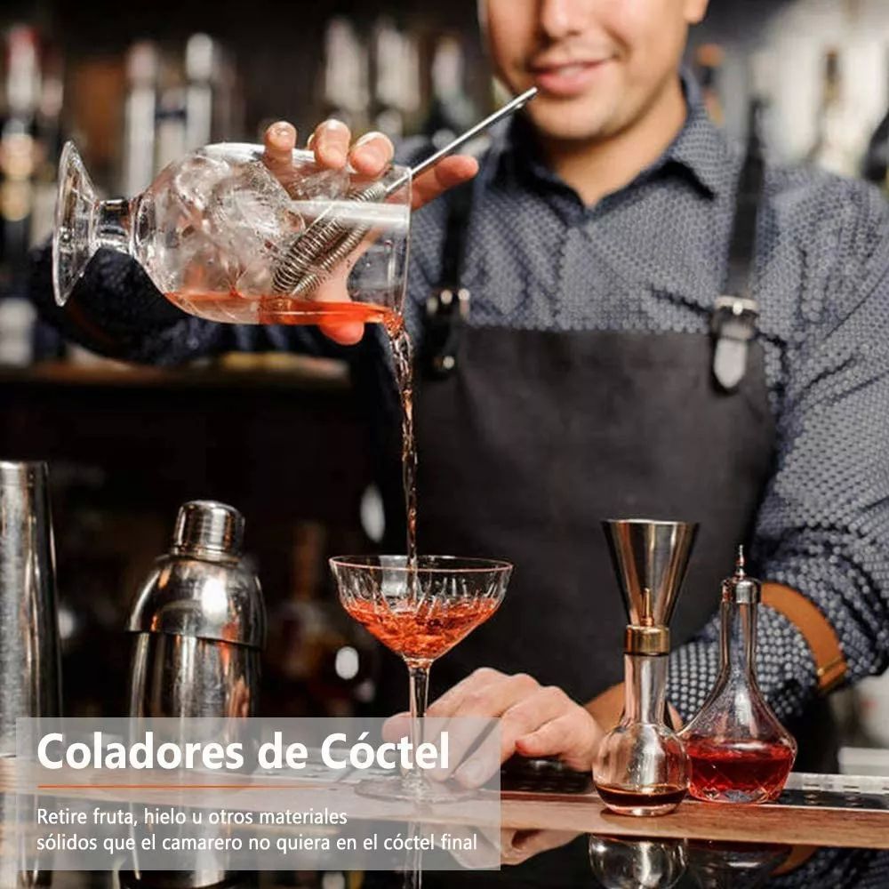 Kit Bar Cóctel 12 Pz Barman Jigger Destapador Utensilios