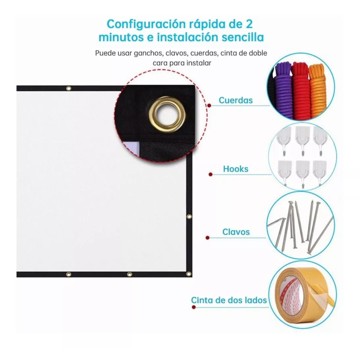 Pantalla De Proyección De 150 Pulgadas 16:9 Hd