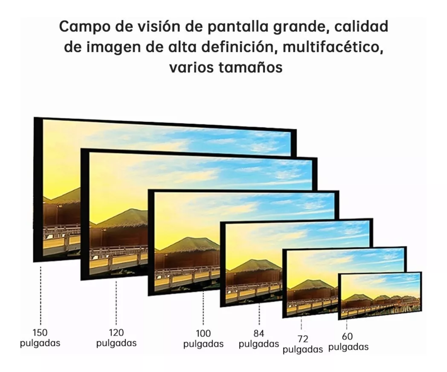 Pantalla De Proyección De 150 Pulgadas 16:9 Hd