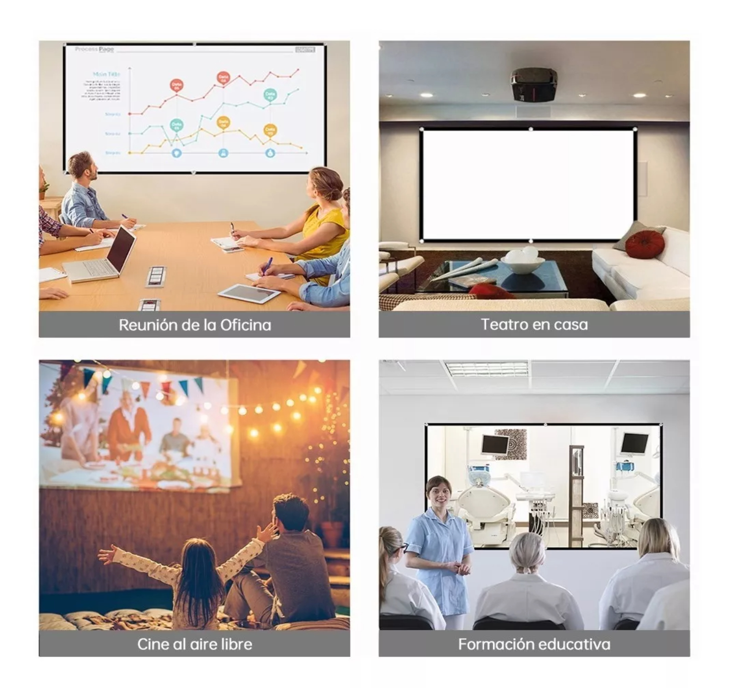 Pantalla De Proyección De 150 Pulgadas 16:9 Hd