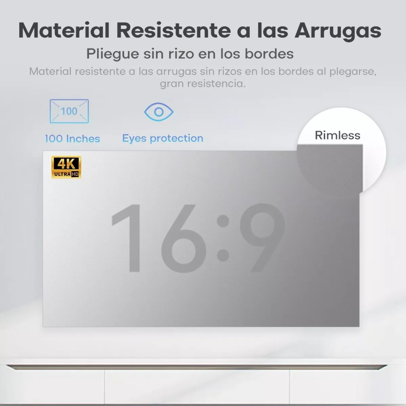 Wanbo Pantalla Para Proyectores 16:9 Hd 100'' De Proyección