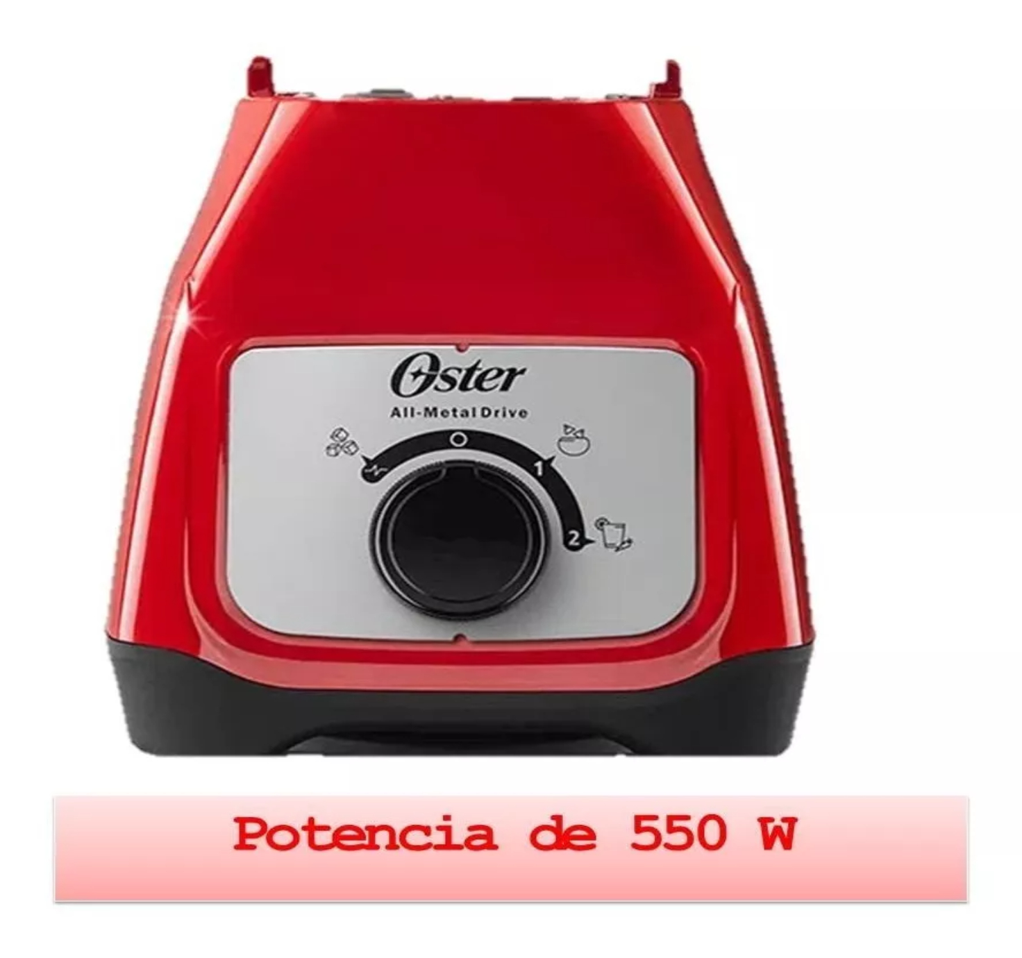 Licuadora Oster BLSTKAG-RRD 1.5 L roja con vaso de vidrio 127V