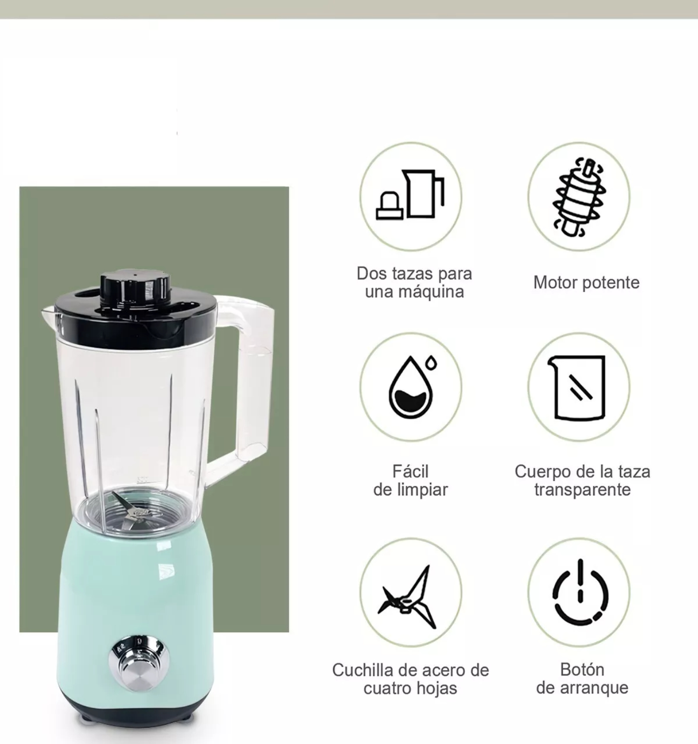 Licuadora Multifuncion Blender Profesional 2 Vasos
