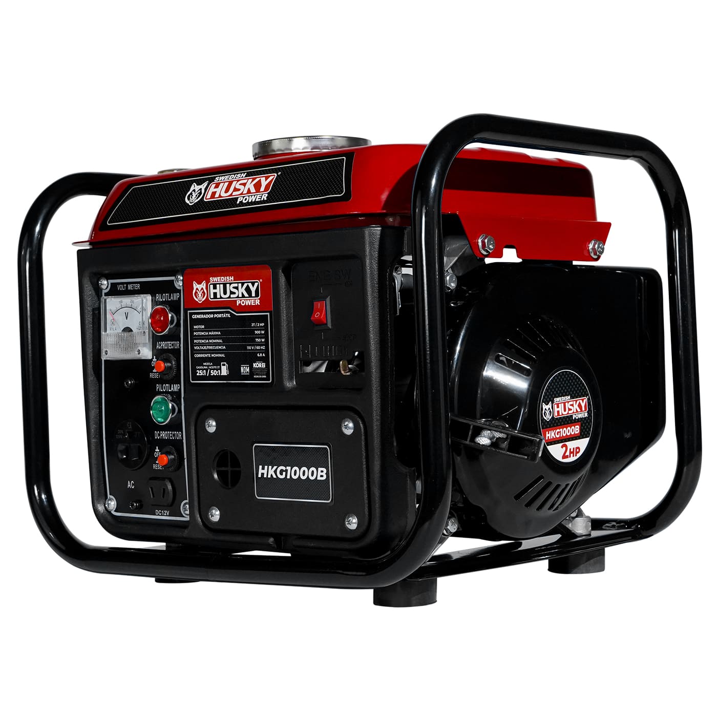GENERADOR PORTATIL A GASOLINA 2 TIEMPOS SWEDISH HUSKY POWER 750-900W - HKG1000B