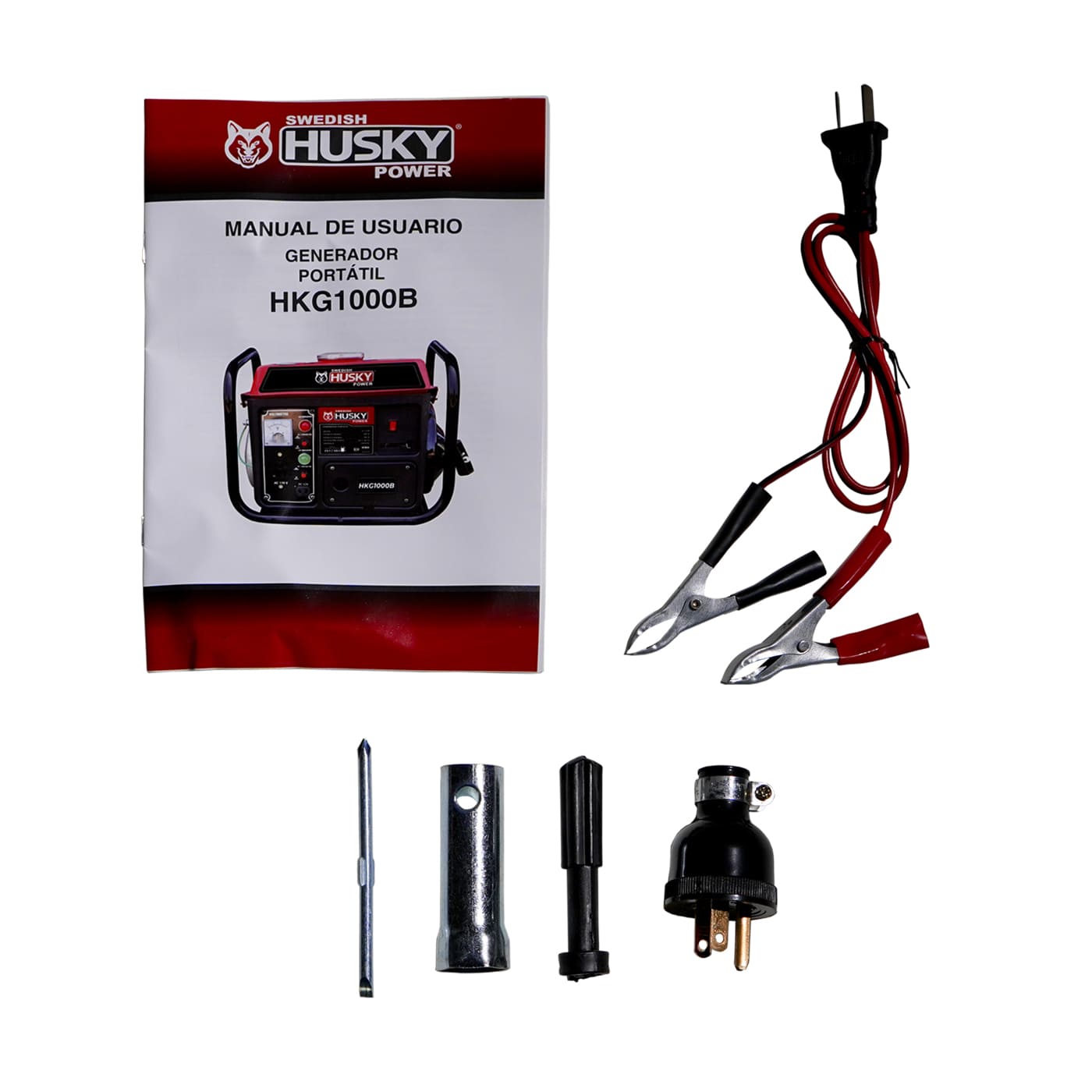 GENERADOR PORTATIL A GASOLINA 2 TIEMPOS SWEDISH HUSKY POWER 750-900W - HKG1000B