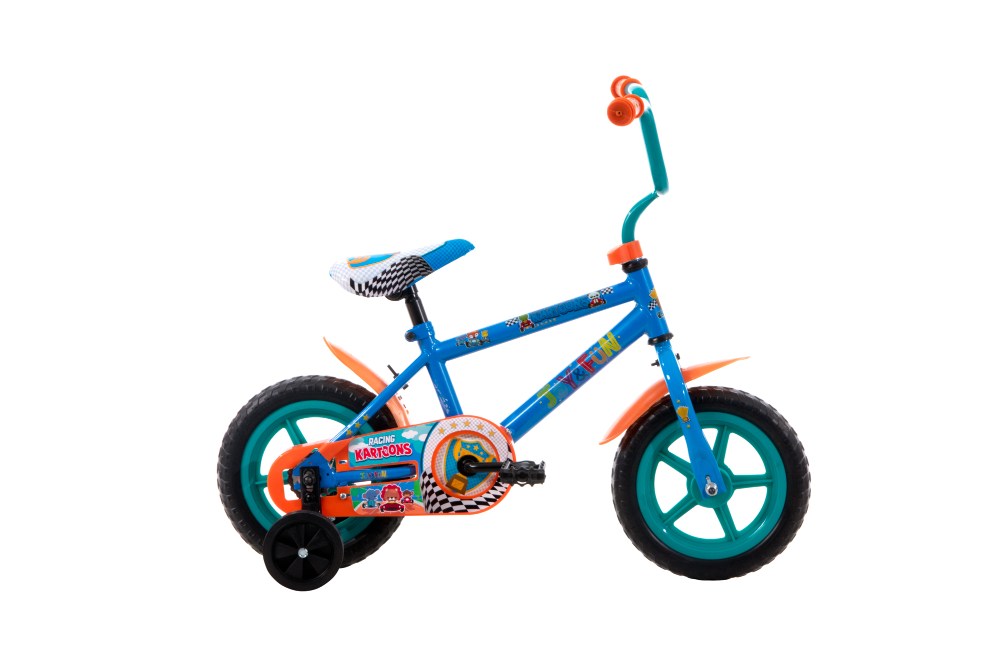 Bicicleta Veloci Joy & Fun Kartoons Eva Rodada 12 Azul infantil.