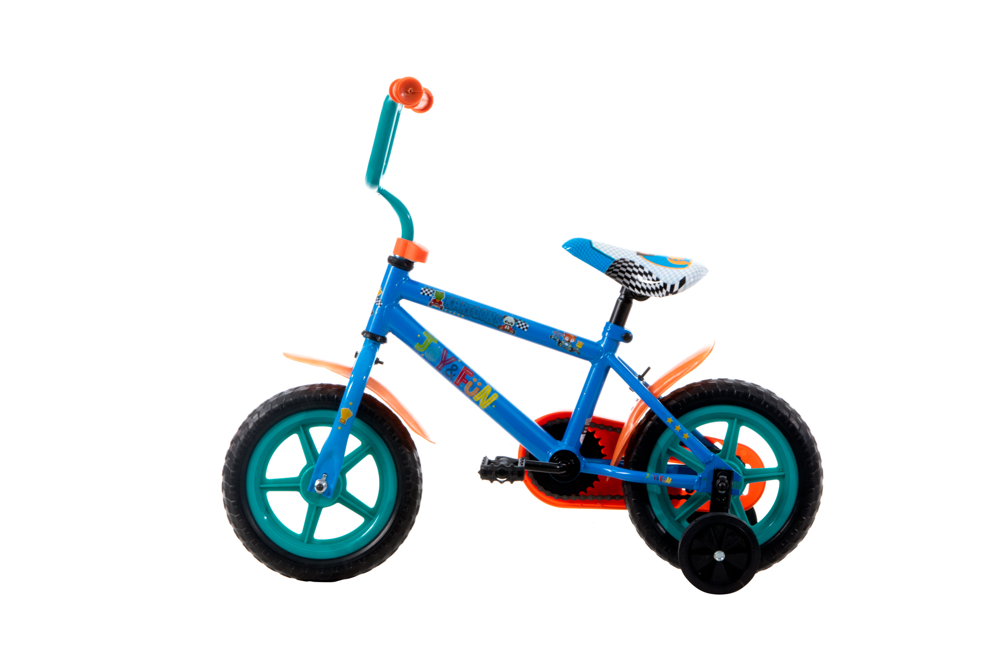 Bicicleta Veloci Joy & Fun Kartoons Eva Rodada 12 Azul infantil.