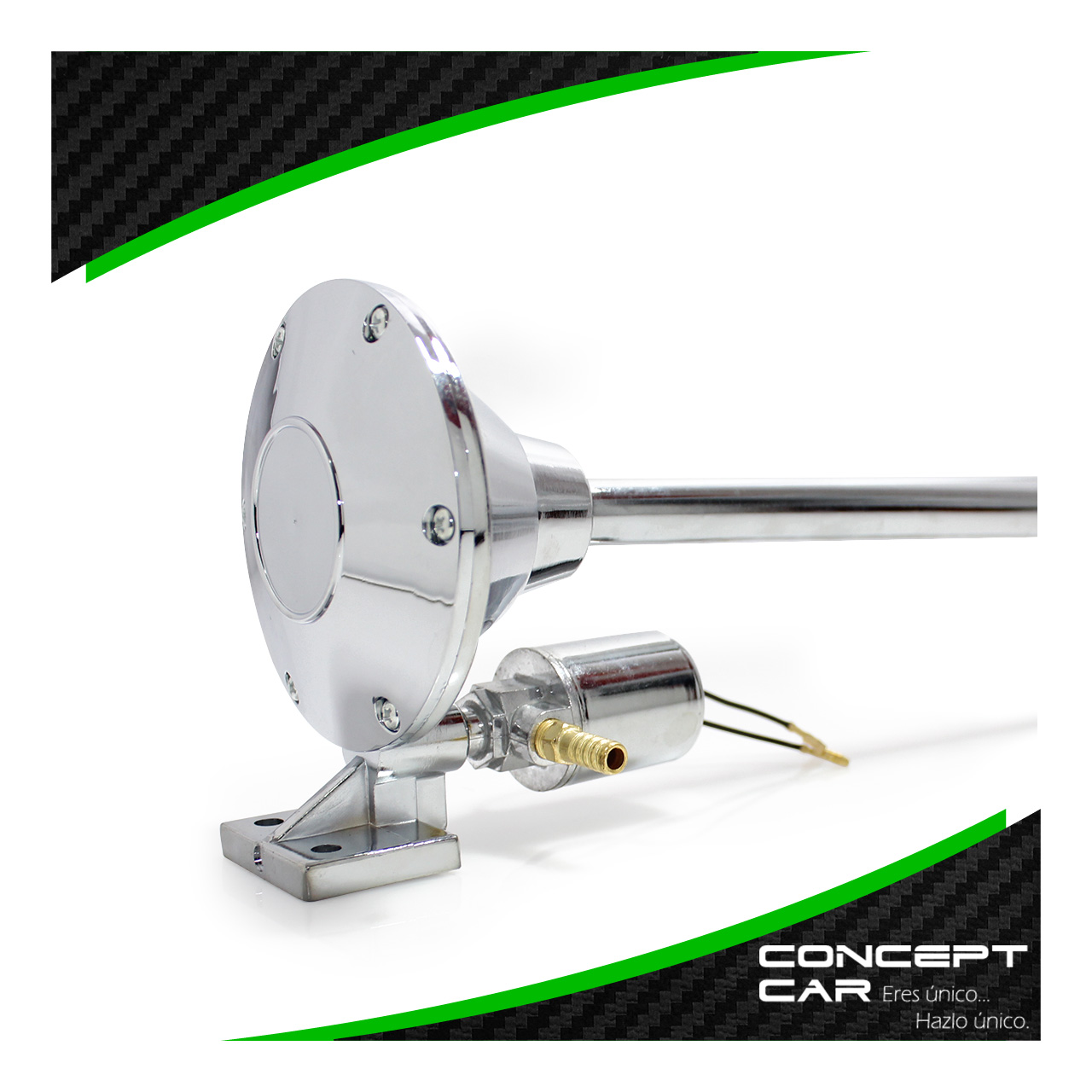 Par Corneta Redonda Cromada Claxon De Aire Camion Trailer