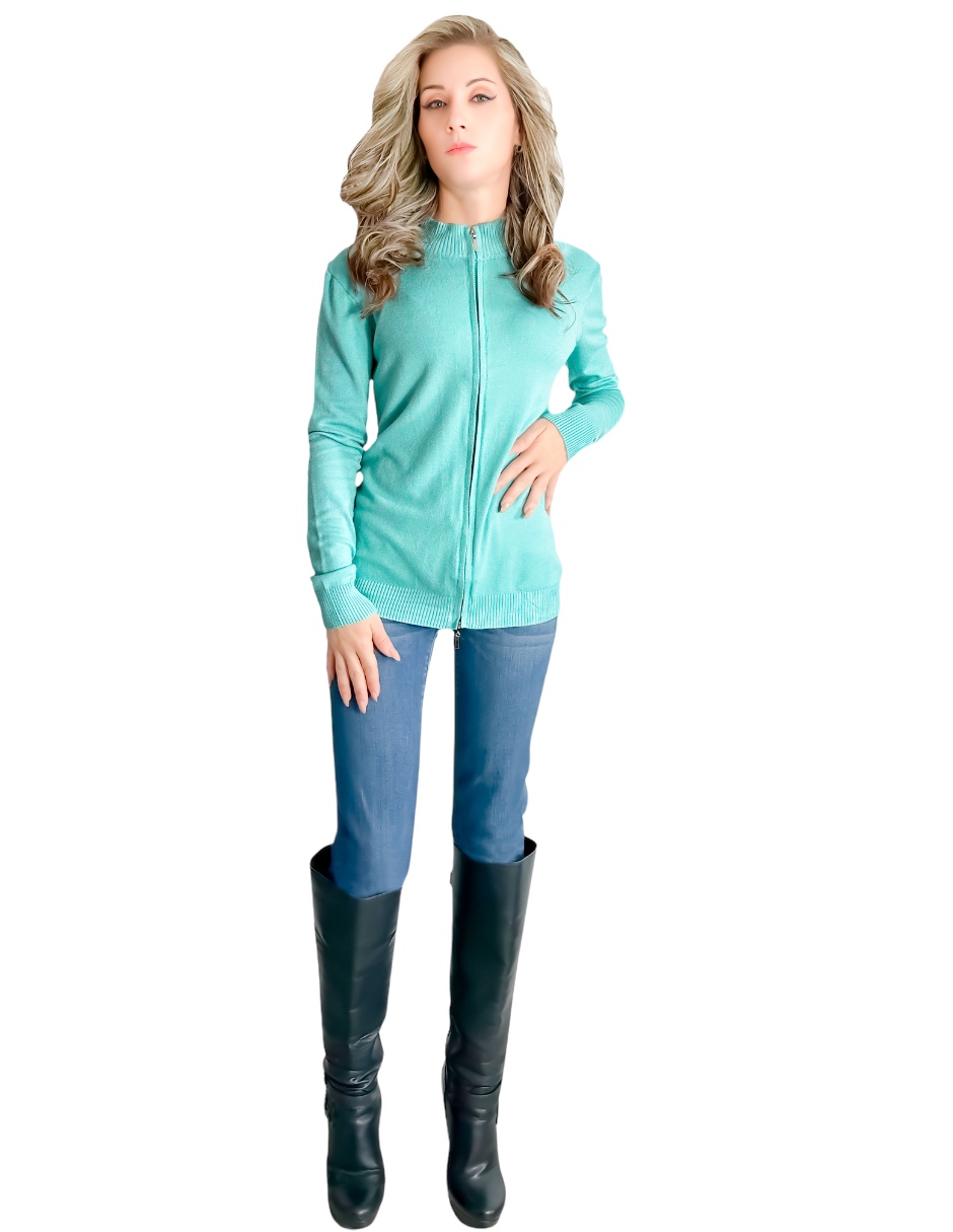 Sueter Mujer De Cuello Alto Y Cierre Sueteres Dama Sweaters De colores
