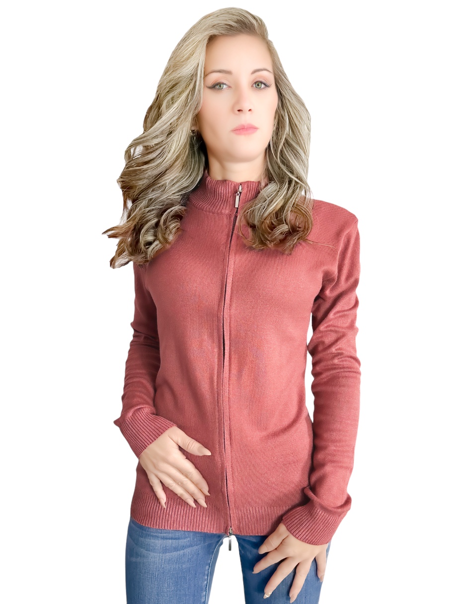 Sueter Mujer De Cuello Alto Y Cierre Sueteres Dama Sweaters De colores