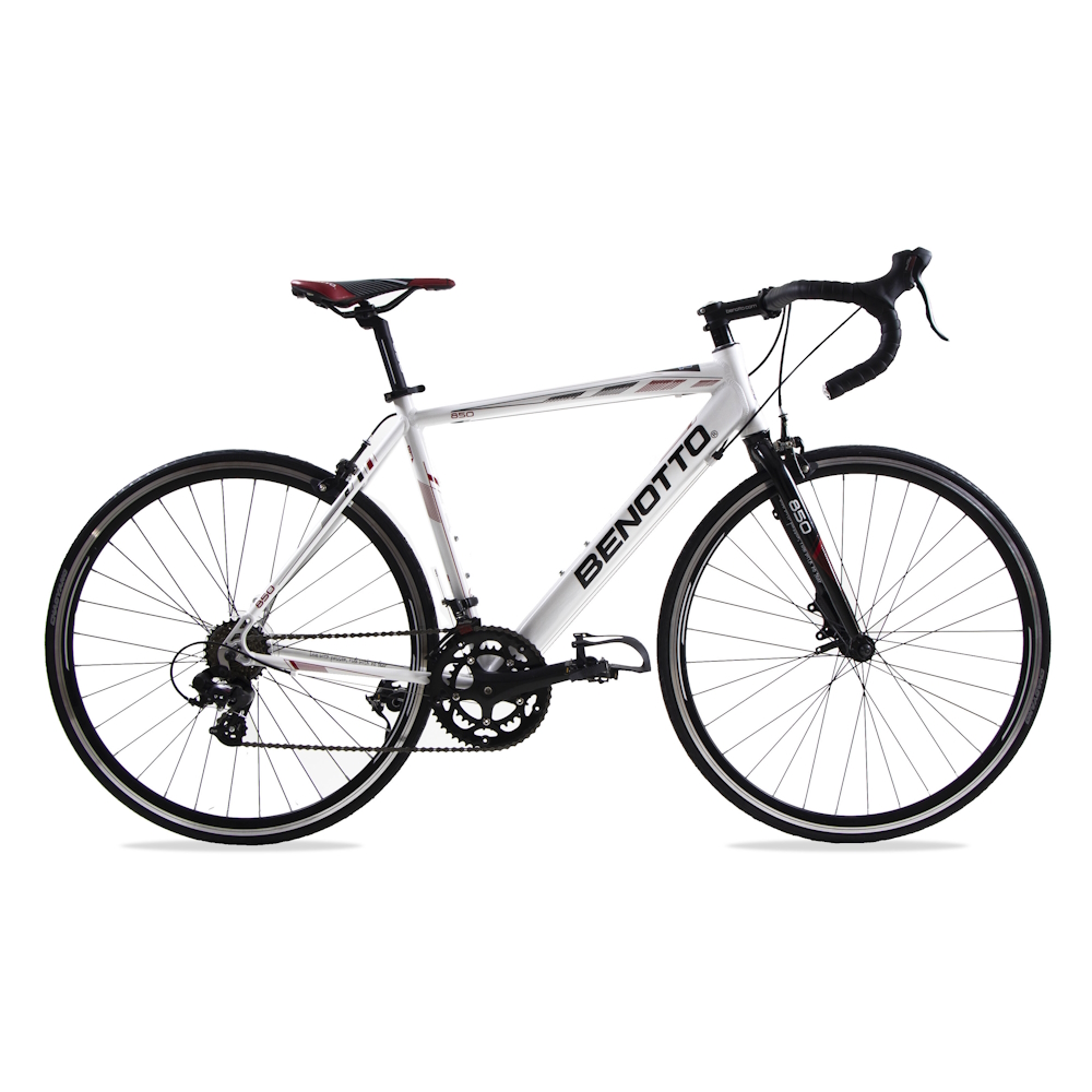 Bicicleta Ruta 850 R700 14V Shimano Frenos Horquilla Aluminio Blanco Talla 54 Benotto.