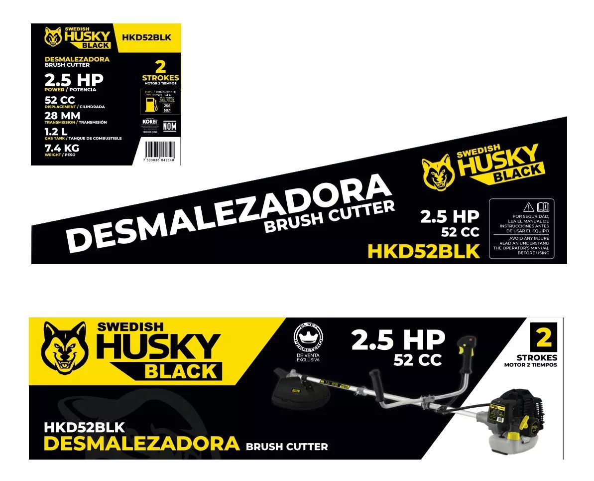 Desbrozadora Desmalezadora 52cc 2.5hp Hkd52blk Husky Black
